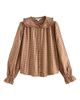 NEXT NEXT Check Ruffle Collar Button-Up Shirt - 3