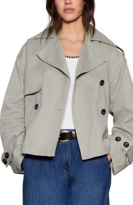 NEXT NEXT Crop Cotton Blend Trench Coat