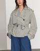 NEXT NEXT Crop Cotton Blend Trench Coat - 4