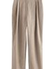 NEXT NEXT Cross Hatch Pleated Straight Leg Pants - 3