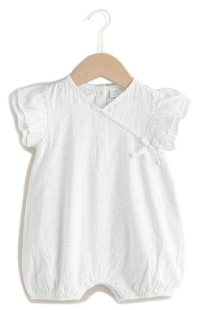 NEXT NEXT Eyelet Embroidered Wrap Romper