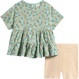 NEXT NEXT Floral Peplum Top & Cycle Shorts Set