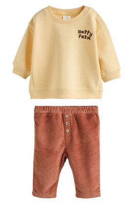 NEXT NEXT Happy Farm Sweatshirt & Corduroy Pants Set
