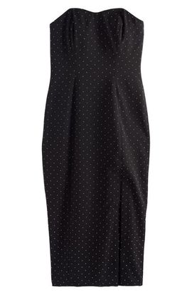 NEXT NEXT Hotfix Diamanté Strapless Midi Dress