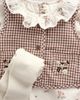 NEXT NEXT Kids' 3-Piece Floral Dress, Gingham Gilet & Tights Set - 4