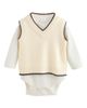 NEXT NEXT Kids' 3-Piece Sweater Vest, Bodysuit & Leggings Set - 4