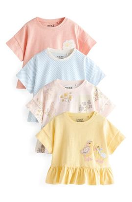 NEXT NEXT Kids' 4-Pack Frill Hem T-Shirts