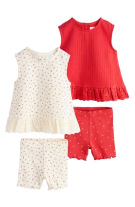 NEXT NEXT Kids' 4-Pack Sleeveless Shirt & Shorts Set