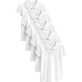 NEXT NEXT Kids' 5-Pack Girls Uniform Short Sleeve Piqué Polos
