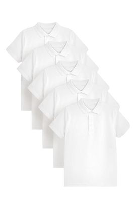 NEXT NEXT Kids' 5-Pack Uniform Cotton Polo Shirts