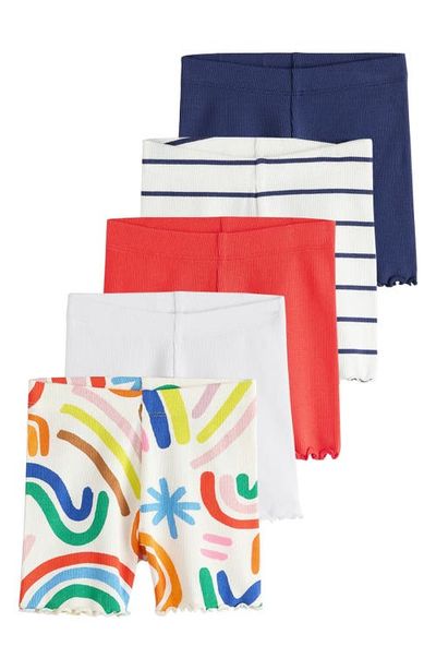 NEXT NEXT Kids' Assorted 5-Pack Stretch Cotton Cycling Shorts