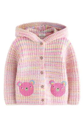 NEXT NEXT Kids' Bear Crochet Hooded Cardigan