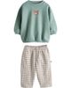 NEXT NEXT Kids' Bear Graphic Sweatshirt & Check Sweatpants Set - 1