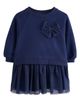 NEXT NEXT Kids' Bow Appliqué Mixed Media Dress - 1