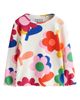 NEXT NEXT Kids' Bright Floral Print Long Sleeve Rib T-Shirt - 1