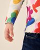 NEXT NEXT Kids' Bright Floral Print Long Sleeve Rib T-Shirt - 4