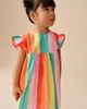 NEXT NEXT Kids' Bright Rainbow Ruffle Cotton Dress - 2