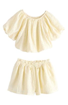 NEXT NEXT Kids' Broderie Top & Shorts Set