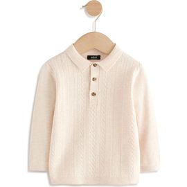 NEXT NEXT Kids' Cable Knit Long Sleeve Polo