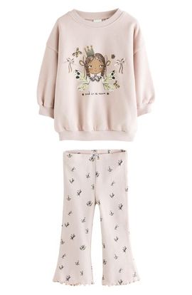 NEXT NEXT Kids' Character Graphic Sweatshirt & Flare Leggings Set