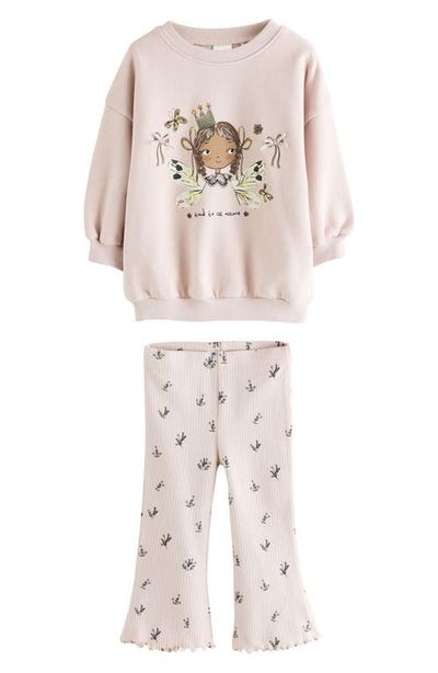 NEXT NEXT Kids' Character Graphic Sweatshirt & Flare Leggings Set