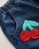 NEXT NEXT Kids' Cherry Appliqué Straight Leg Jeans - 2