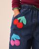 NEXT NEXT Kids' Cherry Appliqué Straight Leg Jeans - 3