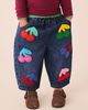 NEXT NEXT Kids' Cherry Appliqué Straight Leg Jeans - 4