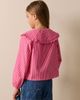 NEXT NEXT Kids' Cherry Ruffle Collar Cotton Top - 3