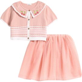 NEXT NEXT Kids' Collared Top & Mesh Skirt
