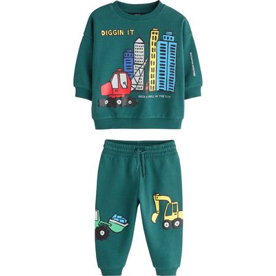 NEXT NEXT Kids' Construction Graphic Sweatshirt & Joggers Set