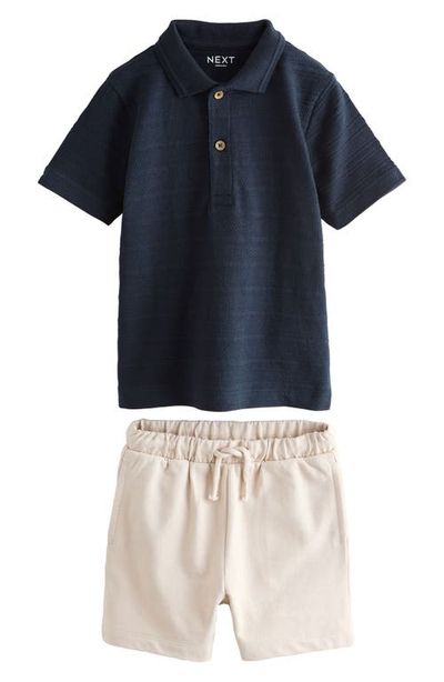 NEXT NEXT Kids' Cotton Polo & Short Set