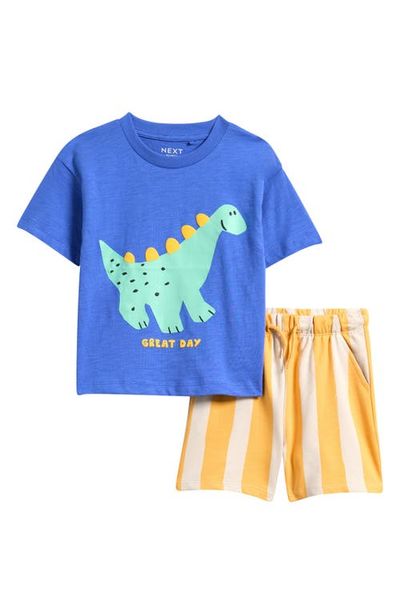 NEXT NEXT Kids' Dinosaur Graphic T-Shirt & Shorts Set