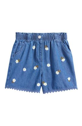 NEXT NEXT Kids' Embroidered Daisies Denim Shorts