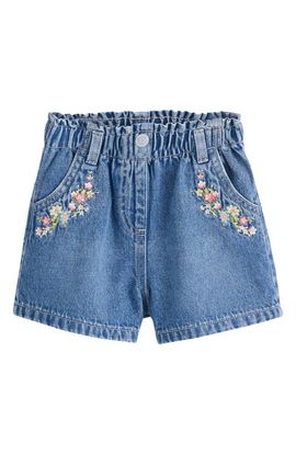 NEXT NEXT Kids' Embroidered Floral Denim Shorts