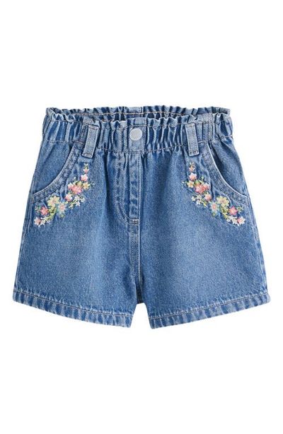NEXT NEXT Kids' Embroidered Floral Denim Shorts
