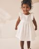 NEXT NEXT Kids' Embroidered Flutter Sleeve Cotton Dress - 1
