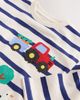 NEXT NEXT Kids' Farm Appliqué Stripe Cotton Shirt - 2