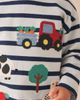 NEXT NEXT Kids' Farm Appliqué Stripe Cotton Shirt - 5