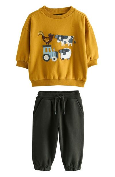 NEXT NEXT Kids' Farmyard Sweatshirt & Joggers Set