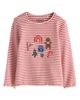 NEXT NEXT Kids' Festive Rib Long Sleeve Stretch Cotton Top - 1