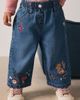 NEXT NEXT Kids' Floral Character Embroidered Jeans - 4