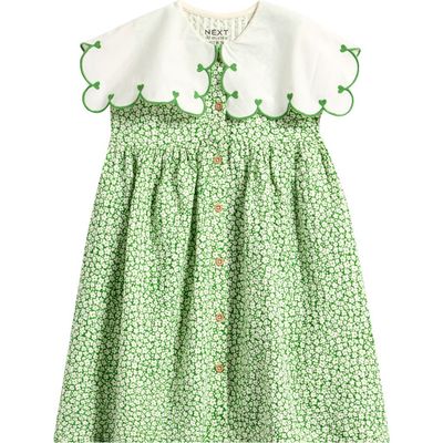 NEXT NEXT Kids' Frill Collar Floral Print Dress