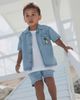 NEXT NEXT Kids' Graphic Denim Button-Up Top & Shorts Set - 2