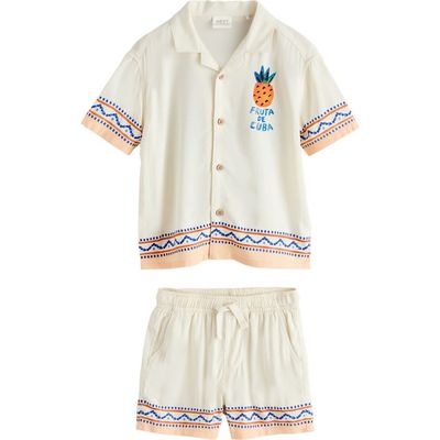 NEXT NEXT Kids' Havana Camp Shirt & Shorts Set