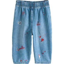 NEXT NEXT Kids' Heart Embroidered Jeans