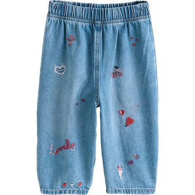 NEXT NEXT Kids' Heart Embroidered Jeans