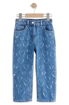NEXT NEXT Kids' Heart Laser Wide Leg Jeans