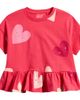 NEXT NEXT Kids' Heart Peplum Cotton Graphic T-Shirt - 1
