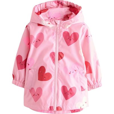 NEXT NEXT Kids' Heart Print Rain Jacket